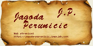 Jagoda Peruničić vizit kartica